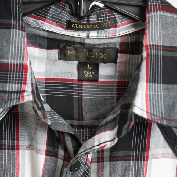 Men's Large Slim Fit "Helix" Button Up Flannel - Picture 3 of 4